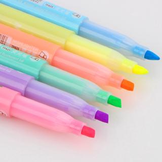 6 色雙頭彩色熒光筆動物圖案熒光墨水筆