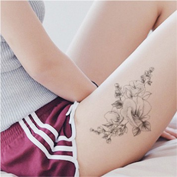 線條花朵手臂花臂sy B112 K29 La Tattoo 男女防水紋身貼紙微刺青貼紙 蝦皮購物