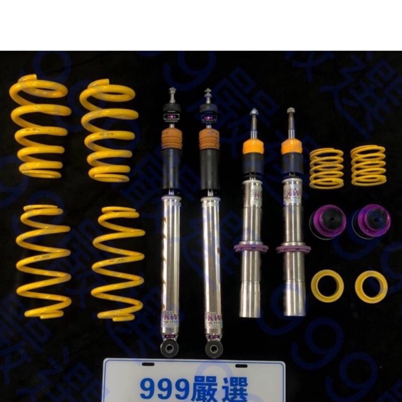 999嚴選專賣 KW V3 保時捷 MACAN TUBRO S用高低軟硬伸縮側阻尼可調避震器 品項9.5成新 保固3個月