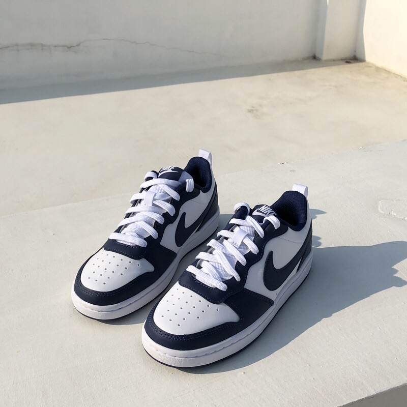 Weekend 預購 Nike Court Borough Low 2 Gs 小黑曜石深藍白不接急單 蝦皮購物