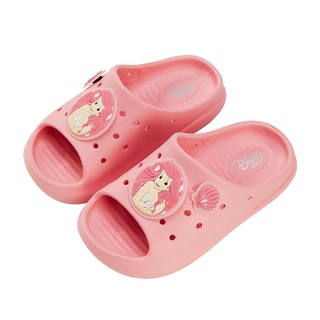 [現貨]迪士尼童鞋 公主 小美人魚 不對稱立體造型防水厚底拖鞋-粉