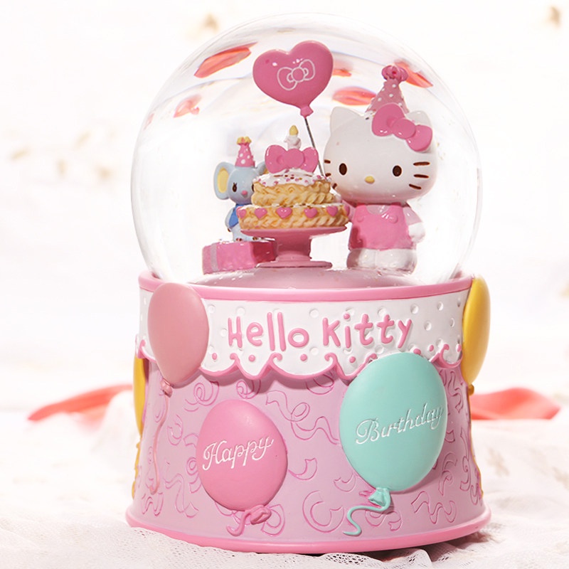 【現貨免運】JARLL--Hello Kitty 生日 水晶球音樂盒(KT1821)生日結婚 閨蜜 告白