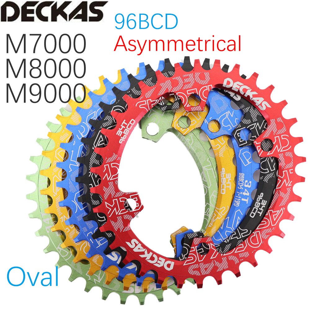 Deckas 鏈環 96BCD 不對稱橢圓形 32T 34T 36T 38 適用於 M7000 M8000 M9000