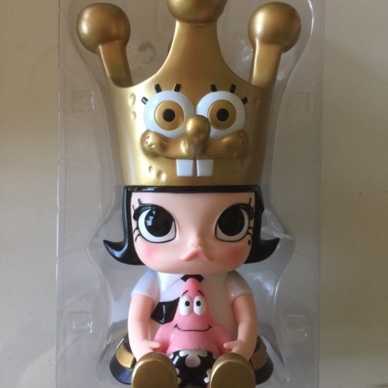 金色MOLLY x SPONGEBOB COLLAB PROJECT Kennyswork Unbox 海綿寶寶  茉莉