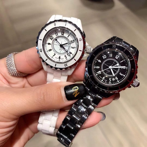 爆款陶瓷手錶j12系列情侶表潮流時尚學生石英數字面男女腕錶批發