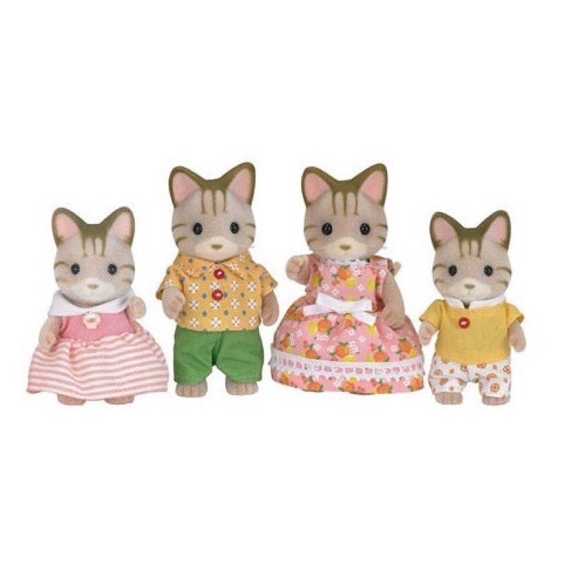 全新 日本森林家族 斑紋花貓 條紋貓 可拆售 單售 玩偶 人偶