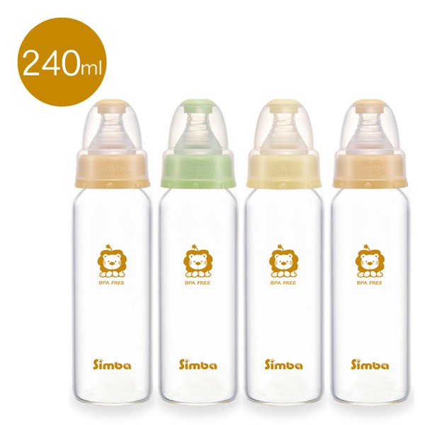 小獅王辛巴 超輕鑽標準玻璃大奶瓶（240ml）顏色隨機出貨