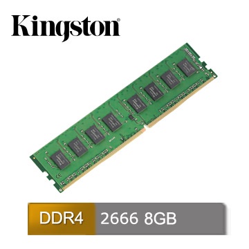 Kingston 8GB DDR4 2666 桌上型記憶體(KVR26N19S8/8)二手