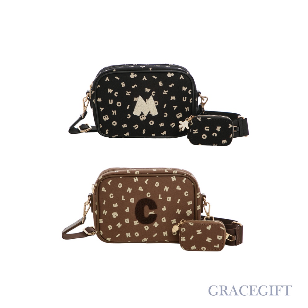 [Grace Gift] 迪士尼奇奇蒂蒂/米奇款滿版印花相機包
