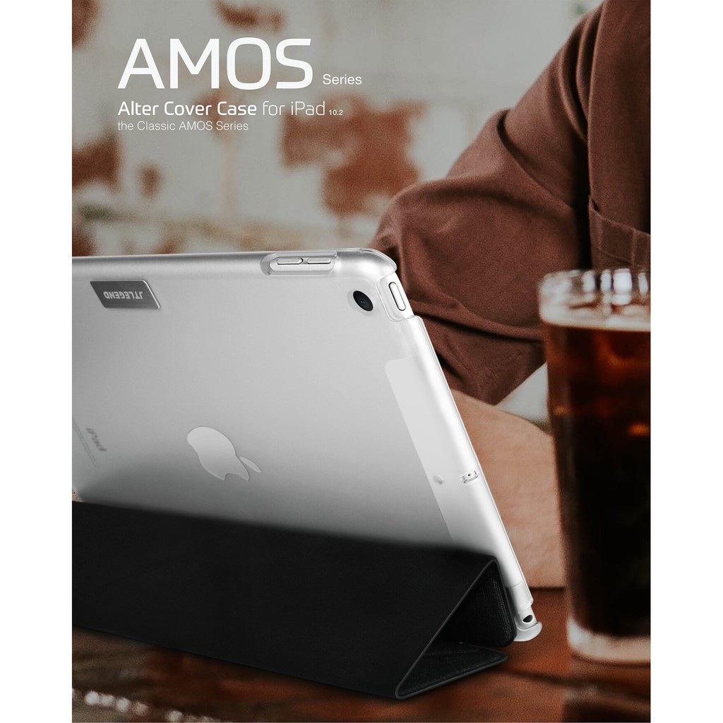 JTLEGEND iPad 2020 Amos 10.2吋 相機快取多角度折疊布紋皮套 iPad 7代、8代共用