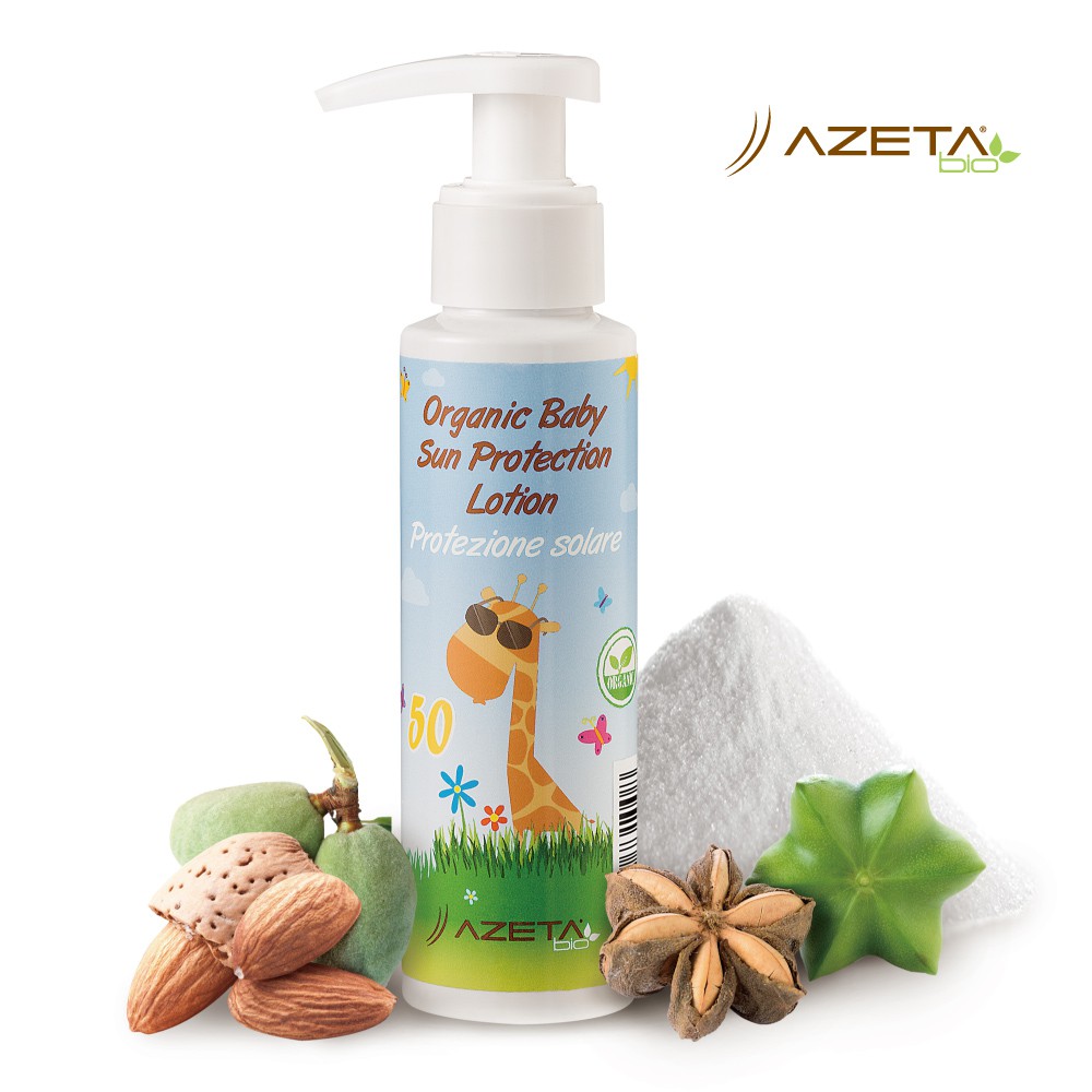 【AZETA】艾莉塔義大利原裝嬰兒天然防曬乳100ml(添加珍貴成分印加果油) 小丁婦幼 防曬係數SPF50