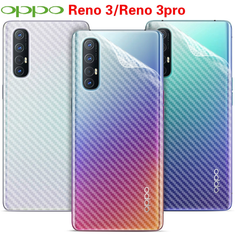 (買1送1)OPPO Reno 3/Reno3 pro碳纖維背膜