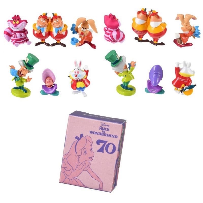 日本 迪士尼 70周年 盲抽 盒抽 扭蛋 公仔 愛麗絲夢遊仙境 愛麗絲 瘋帽子 時間兔 三月兔 牡蠣寶寶 妙妙貓