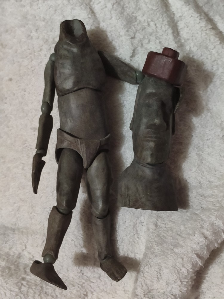 杯麵 12月預購 代理版figma 桌上美術館分館摩艾石像可動完成品 蝦皮購物