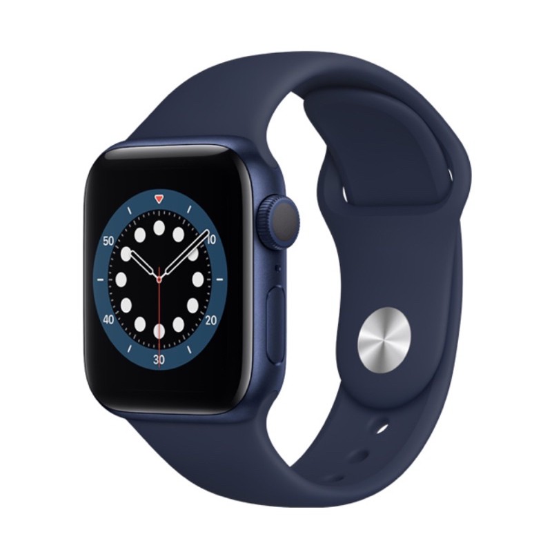 全新正品Apple Watch S6 GPS, 40mm 藍色鋁金屬錶殼海軍深藍色運動型錶帶