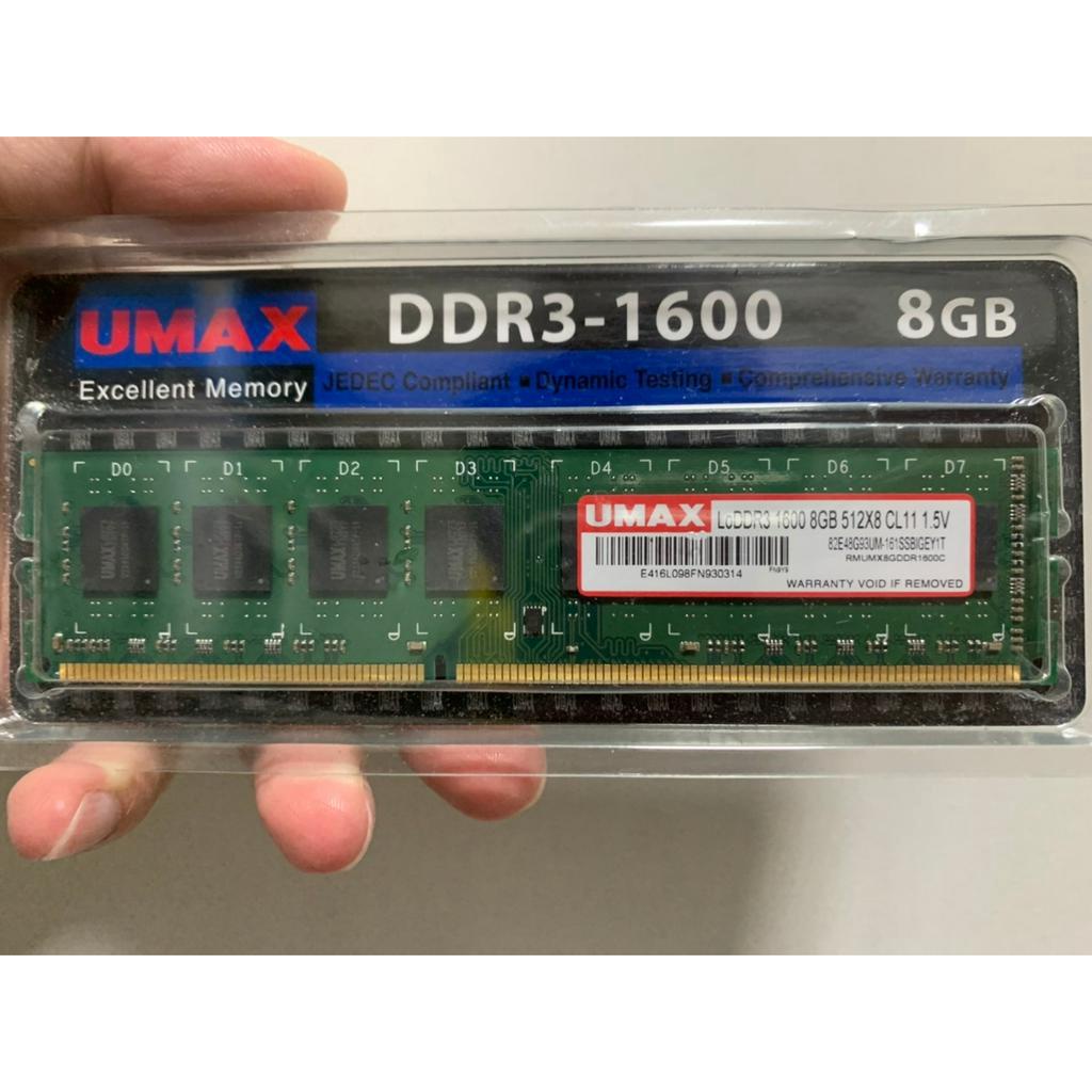 全新桌機記憶體(UMAX DDR3-1600) 8G