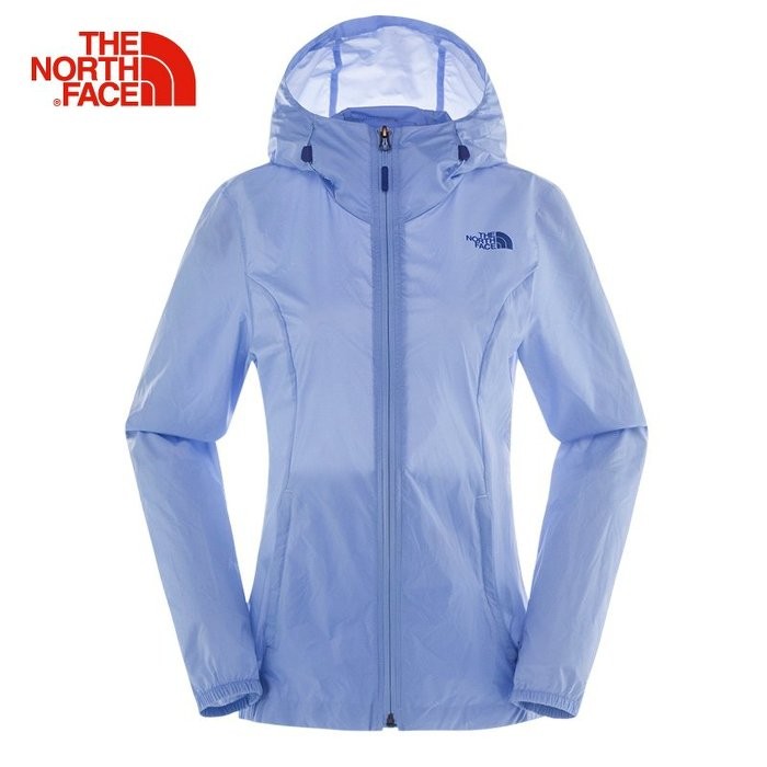 -滿3000免運-[雙和專賣店]The North Face 女 抗UV風衣外套/NF0A2XW9/條紋藍