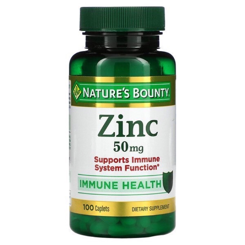 現貨Nature's Bounty Zinc 50mg 鋅 100錠（美國自用食品代購）