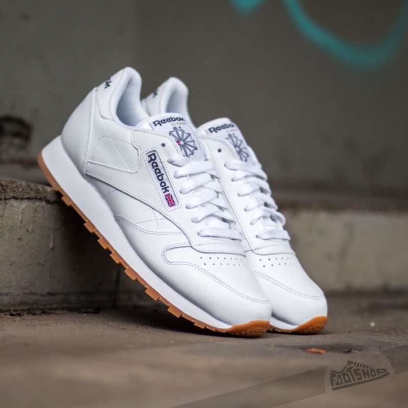 Reebok Classic Leather Gum 全白皮革 