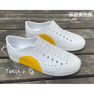 實拍 全新Native Jefferson男/女洞洞鞋 防水雨鞋 輕便休閒沙灘鞋 白黃圓M4-M10親子鞋/童鞋/成人