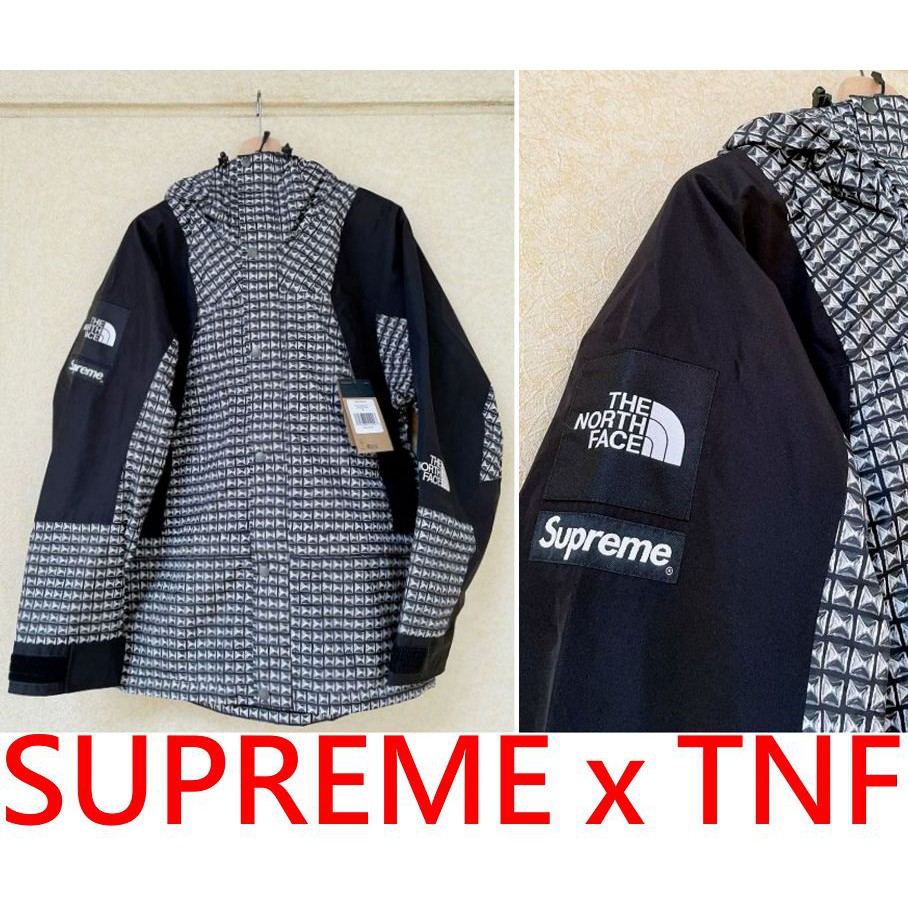 BLACK全新SUPREME x THE NORTH FACE金屬鉚釘滿版Studded Mountain登山風衣外套| 蝦皮購物 BLACK全新SUPREME x THE NORTH FACE金屬鉚釘滿版Studded Mountain登山風衣外套| 蝦皮購物