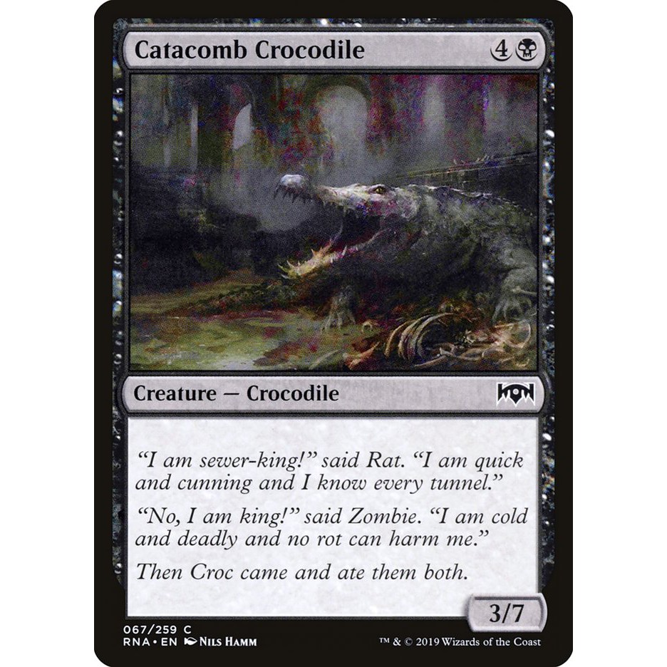 MTG 魔法風雲會 效忠拉尼卡 #67 [閃C] 陵墓鱷魚 Catacomb Crocodile 地下墓地のクロコダイル