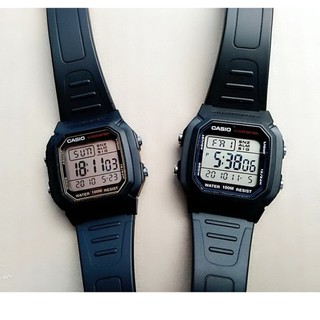 CASIO手錶專賣店【100米防水+鏡面貼膜】十年電池系列 當兵軍用必推款耐操好用 學生錶電子錶 運動游泳錶W-800H