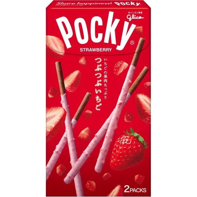 Glico格力高/固力果 草莓果肉巧克力pocky棒55g #日本零食 特價