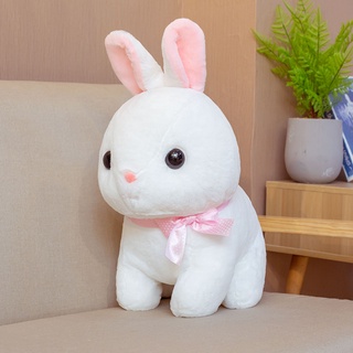 🍀咕嚕嚕🍀 呆萌坐姿兔 毛絨玩具 小白兔玩偶 可愛大耳兔 娃娃抱枕 蘿莉萌兔公仔