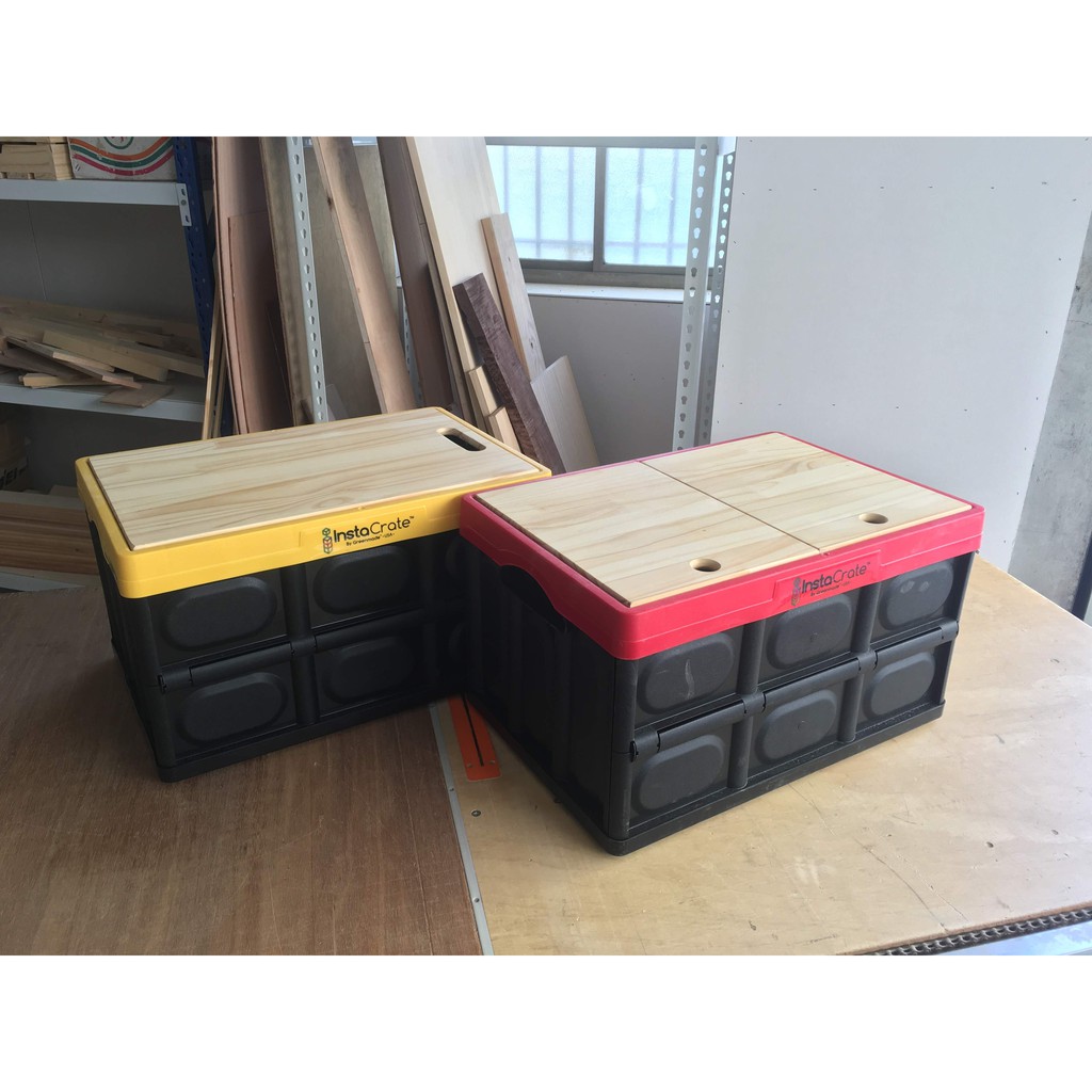 Costco折疊箱專用箱蓋一片式(松木色不含箱)，露營用、戶外用、收納箱、折疊箱