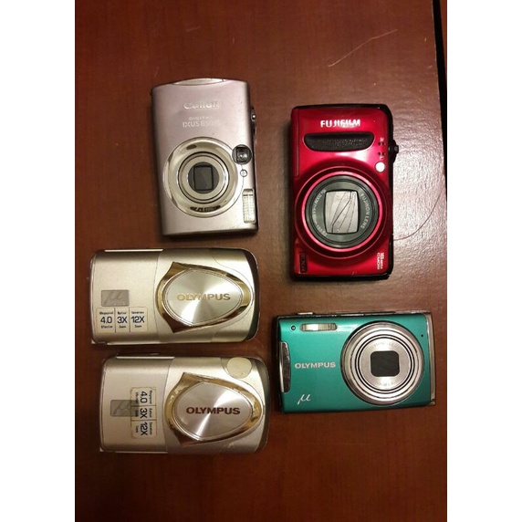 5台數位相機，空機，Canon，olympus，二手