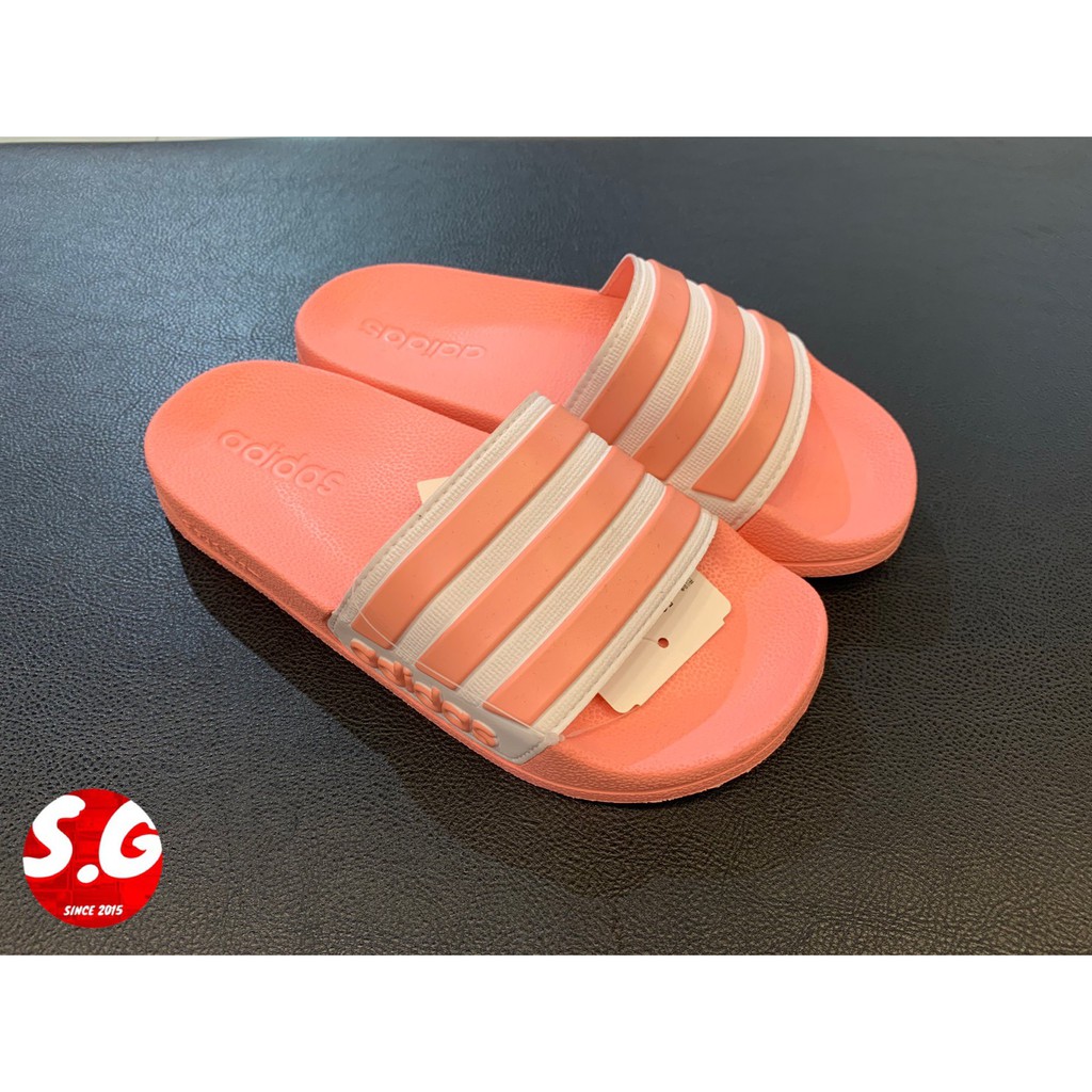 S.G ADIDAS ADILETTE SHOWER 愛迪達 拖鞋 休閒 可玩水 防水 基本款 女生 粉白 EG1886