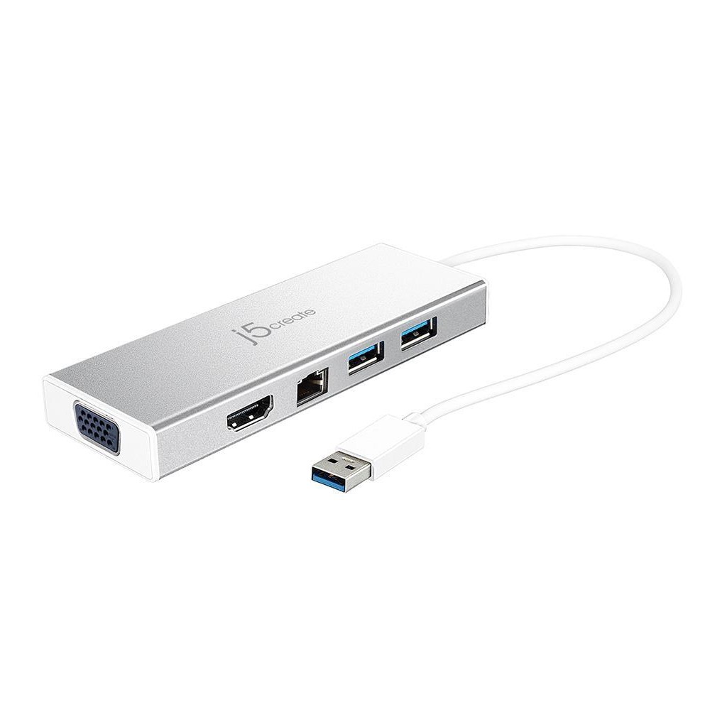 『希望購』J5create JUD380 USB 3.0 To HDMI/VGA/網路 雙輸出擴充基座 含稅開發票