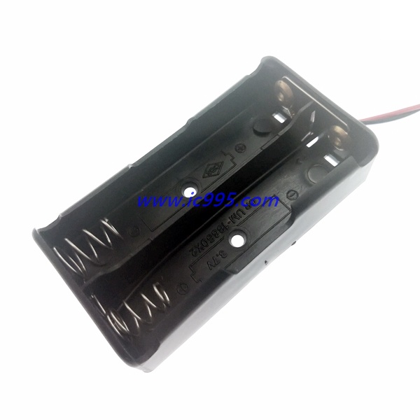 ic995 - 18650 電池盒 二節 並連 帶線 改良型 鋰 電源供應 攜帶電池盒 充電18650電池盒 #0137