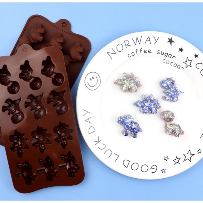 12連恐龍矽膠巧克力模 冰塊模 蛋糕矽膠模具 烘焙用具 易脫模 巧克力模 矽膠模具 巧克力模具 手工皂