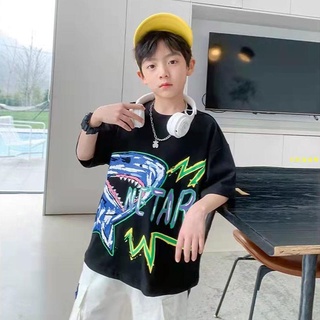 熱銷款男童短袖T恤 夏季新款韓版洋氣兒童卡通印花純棉上衣男孩童裝