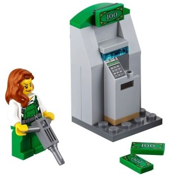 LEGO 樂高 City 城市系列 60136 警察入門 拆賣 ATM 提款機 ( 含人偶 )