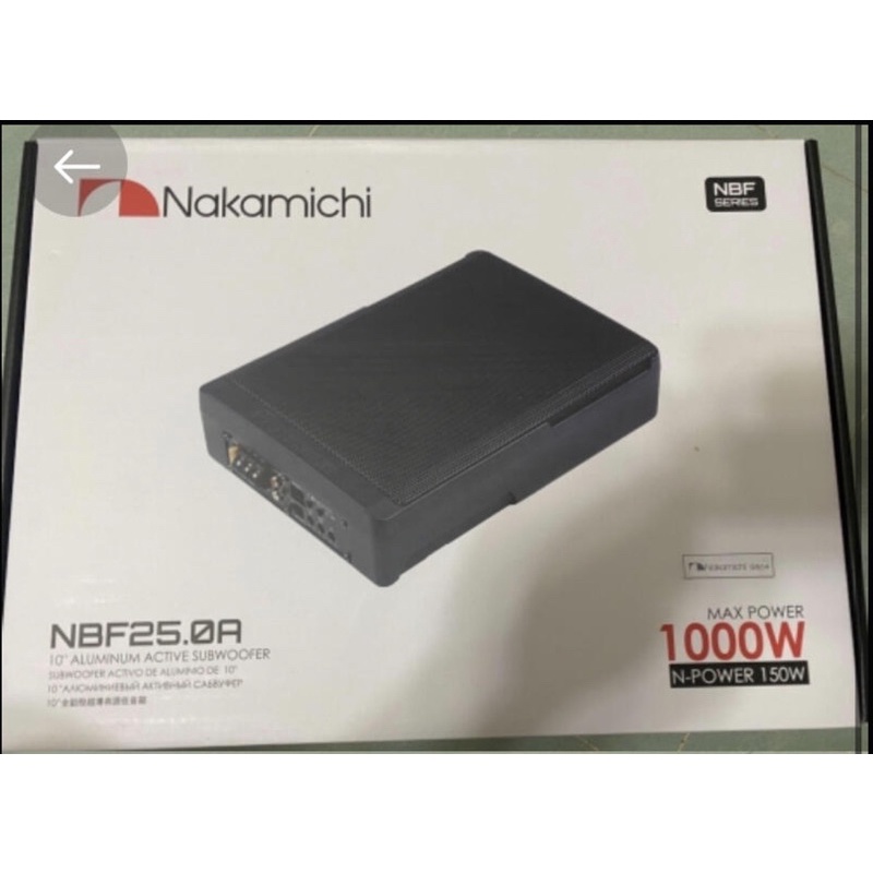 現貨 2021年最新款【Nakamichi】NBF25.0A日本中道 超薄型10吋主動式重低音喇叭