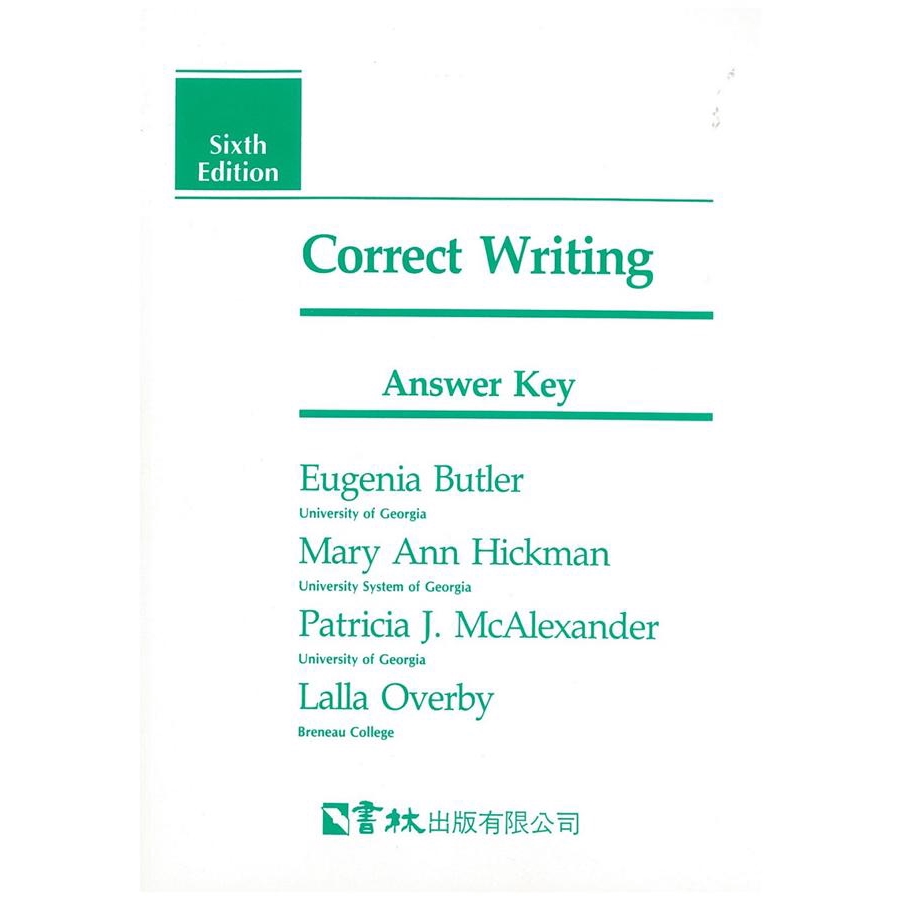 Correct Writing Answer Key 6 Ed Eslite誠品 蝦皮購物