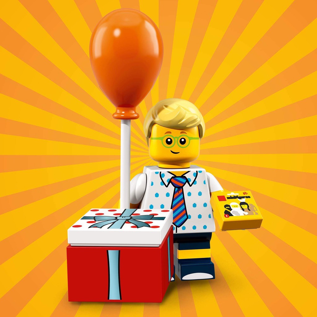 71021 LEGO 18代樂高抽抽樂人偶包 16號 Birthday Party Boy 生日派對男孩