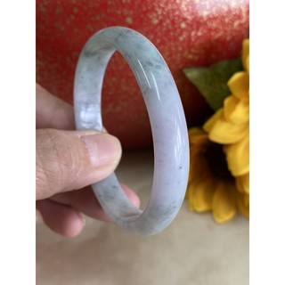 臺灣現貨16.5圍（附證書）細版 紫羅蘭 春帶彩 有紫 天然翡翠A貨 橢圓型貴妃鐲，緬甸玉手環手鐲