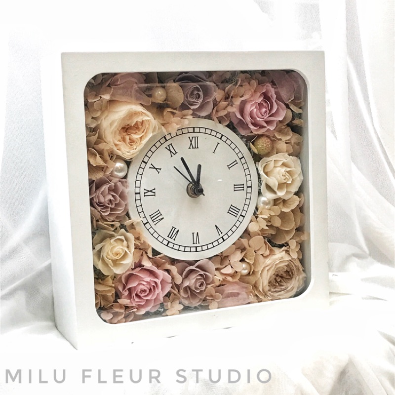 日本不凋花永生花花時計居家裝飾擺設 蝦皮購物