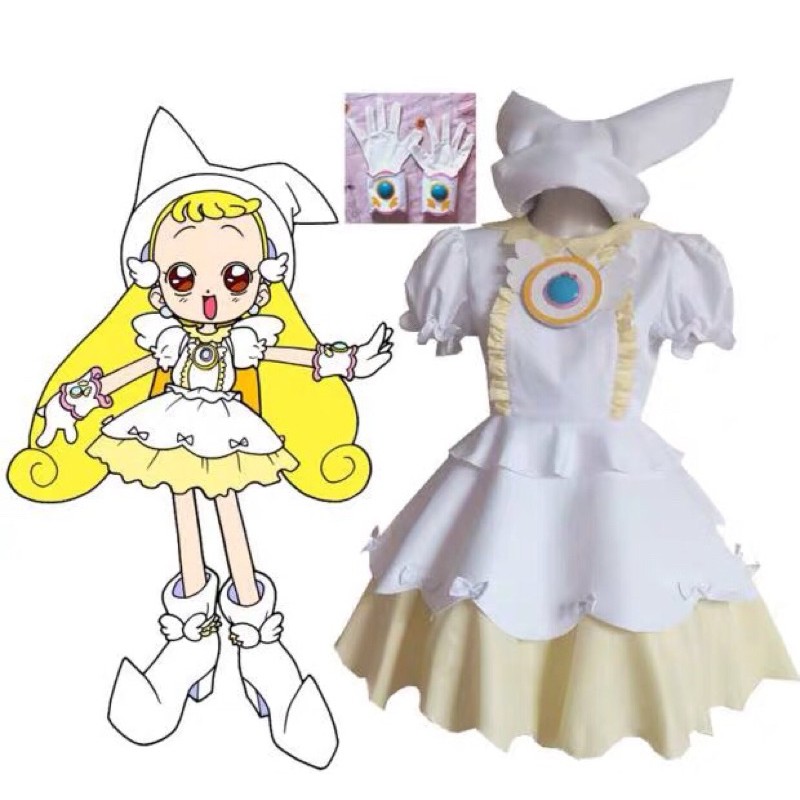 小魔女doremi小花魔法服天使服造型洋裝裙cosplay翅膀全套衣服瀨川音符甜點服裝 蝦皮購物