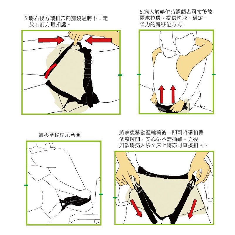 免運 Just 4u 強生全方位安心帶tv 116n 臥床移位移位腰帶手動病患輸送裝置病人移位移位帶 蝦皮購物