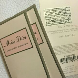 💋全新迪奧專櫃正品🌟Miss Dior 花漾精萃香氛 針管攜帶型1ml ✔娜塔莉波曼代言