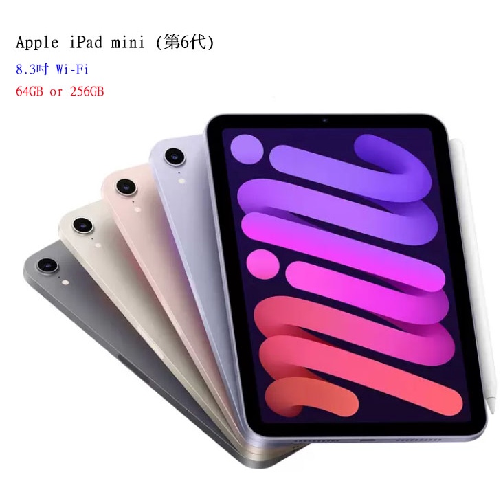 Apple iPad mini (第6代) 8.3吋  64GB or 256GB Wi-Fi【附發票】