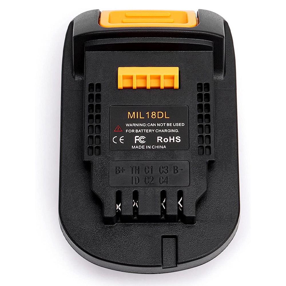 Mil18dl 電池適配器轉換器適用於 Milwaukee M18 18V 鋰離子電池轉換為適用於 Dewalt 18V
