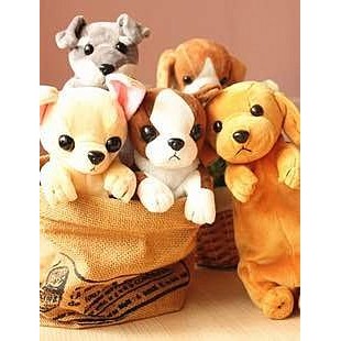 Q版卡通動物筆袋狗狗筆袋大容量筆袋化妝包收納包雪納瑞鬥牛犬吉娃娃米格魯黃金獵犬 蝦皮購物