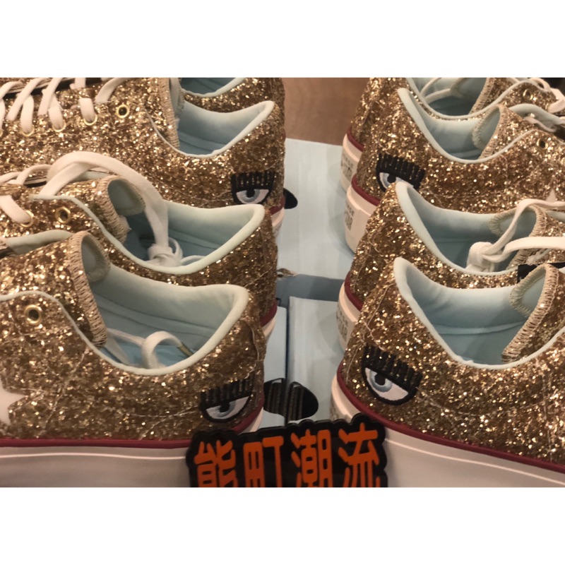 全新 Converse x Chiara Ferragni One Star 562026C 眨眼 金色