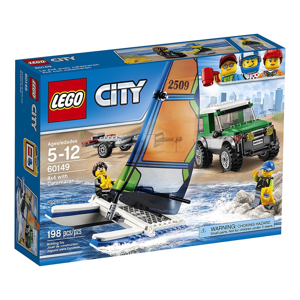 LEGO樂高60149 CITY城市系列 越野車和雙體帆船